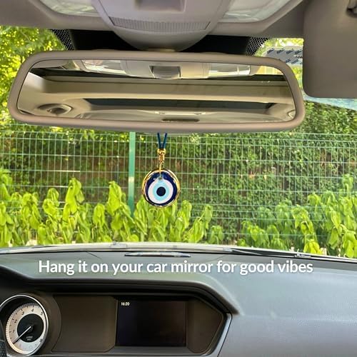 Evil Eye Car Hanging Gold Ornament Set of 4
