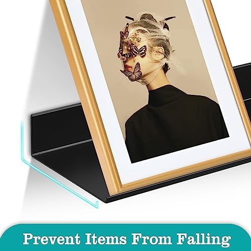 Z Metnal Floating Wall Shelves 20 Inch 2 Pack Matt Black