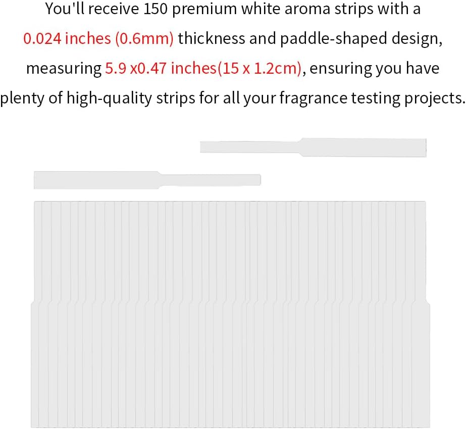 150 Pcs Thickened Perfume Test Strips for Scent Sampling