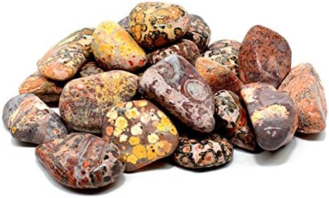10PCS Leopardite Jasper Pebbles Natural Polished Indoor Fountain Stones