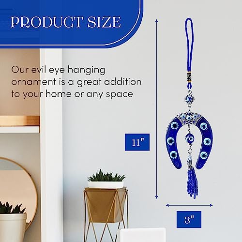 LUCKBOOSTIUM Evil Eye Horseshoe Charm Hanging Ornament