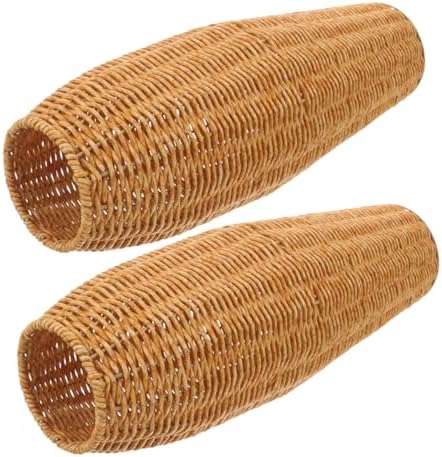 2pcs Rustic Woven Vase for Living Room Decor