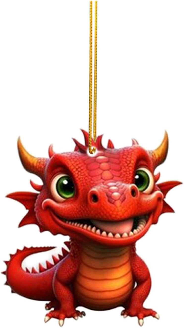 Cute Dragon Baby Christmas Tree Hanging Ornament 2D Acrylic