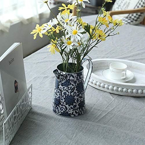 Shabby Chic Galvanized Metal Vase for Home Dcor