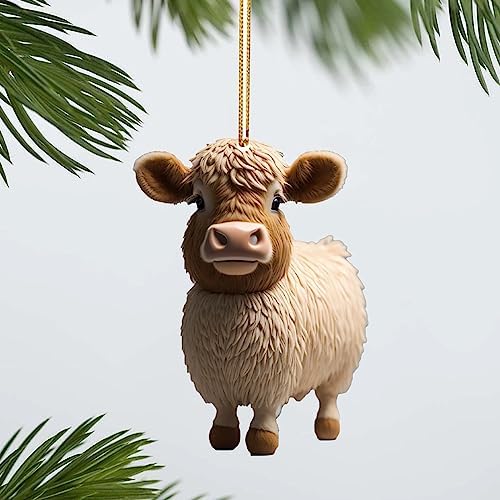 Cute Cartoon Cow Hanging Ornament for Home and Car