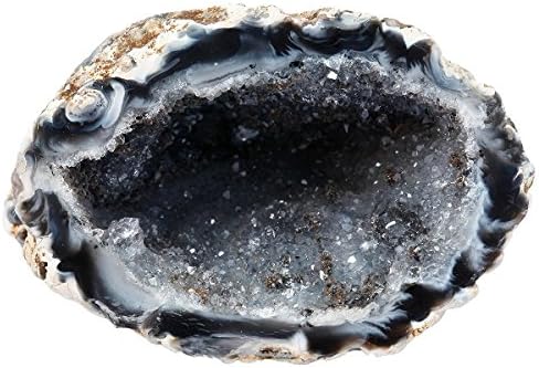 Rockcloud Natural Raw Healing Crystal Druzy Geode Agate Mineral Specimen