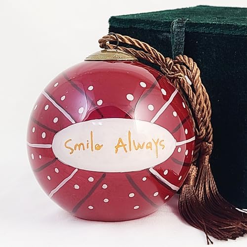 Handmade Inside-Painted Glass Ornament with Premium Gift Box