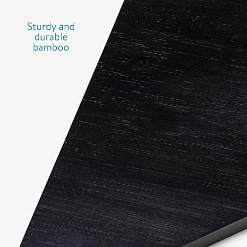 Navaris Bamboo Corner Shelf Unit - Black