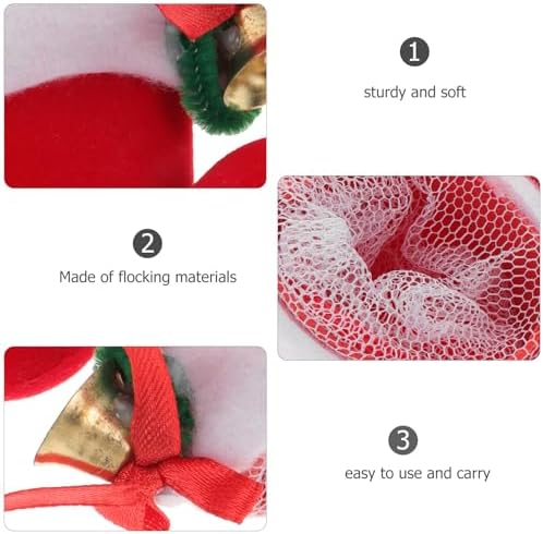 FOMIYES 8Pcs Santa Candy Boots Bags