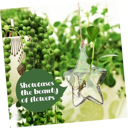 GLEAVI Small Hanging Glass Vase for Fresh Flowers and Dried Arrangements