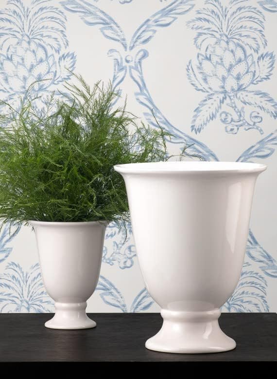 Serene Spaces Living Large White Porcelain Urn Vase