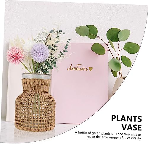 Woven Hydroponic Flower Vase for Modern Home Decor