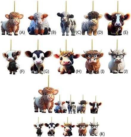 Cute Cartoon Cow Hanging Ornament for Home Cars