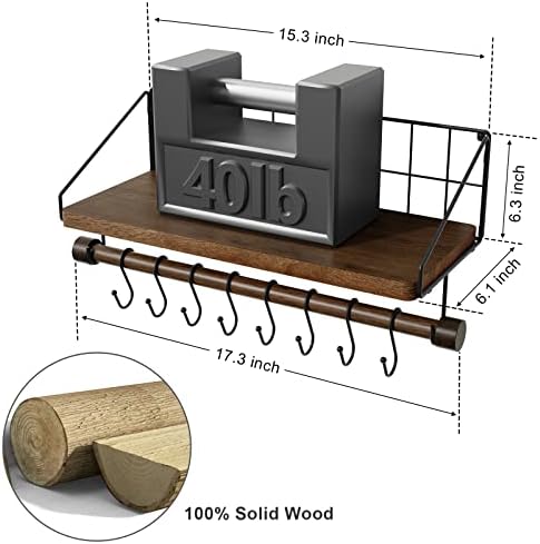 Alsonerbay Floating Shelf Wall-Mounted Kitchen Organizer