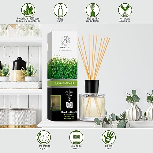Lemongrass Reed Diffuser 200ml with Bamboo Sticks