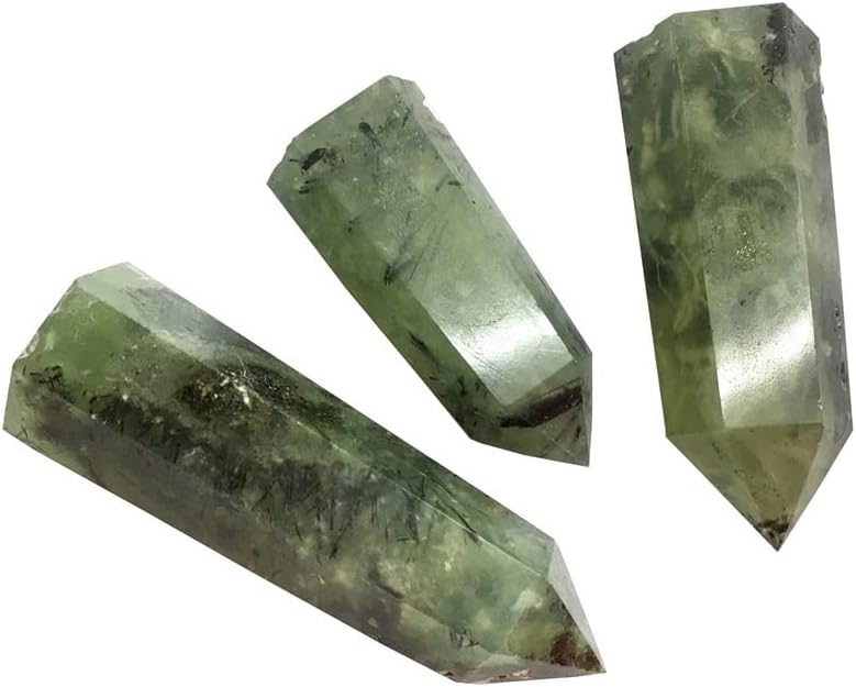 PEKMAR Natural Crystal Green Grape Quartz Rod Decor