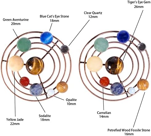 Rockcloud 9 Planets Crystal Ball Set with Metal Orbit