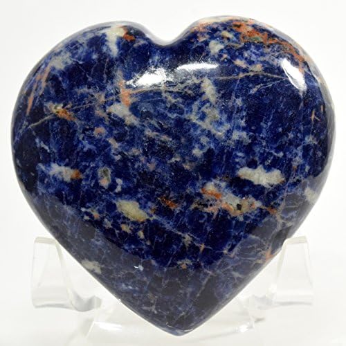 25 Inch Deep Blue Sodalite Puffy Heart Crystal Decor Stone