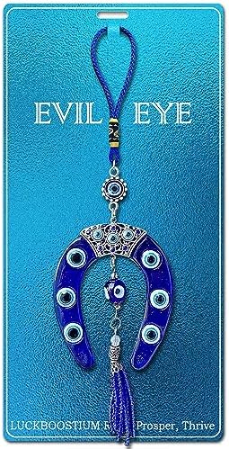 LUCKBOOSTIUM Evil Eye Horseshoe Charm Hanging Ornament