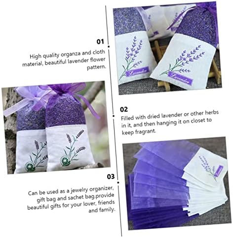 Homoyoyo 22Pcs Lavender Sachet Bags Aromatic Air Freshener for Wardrobe and Drawers