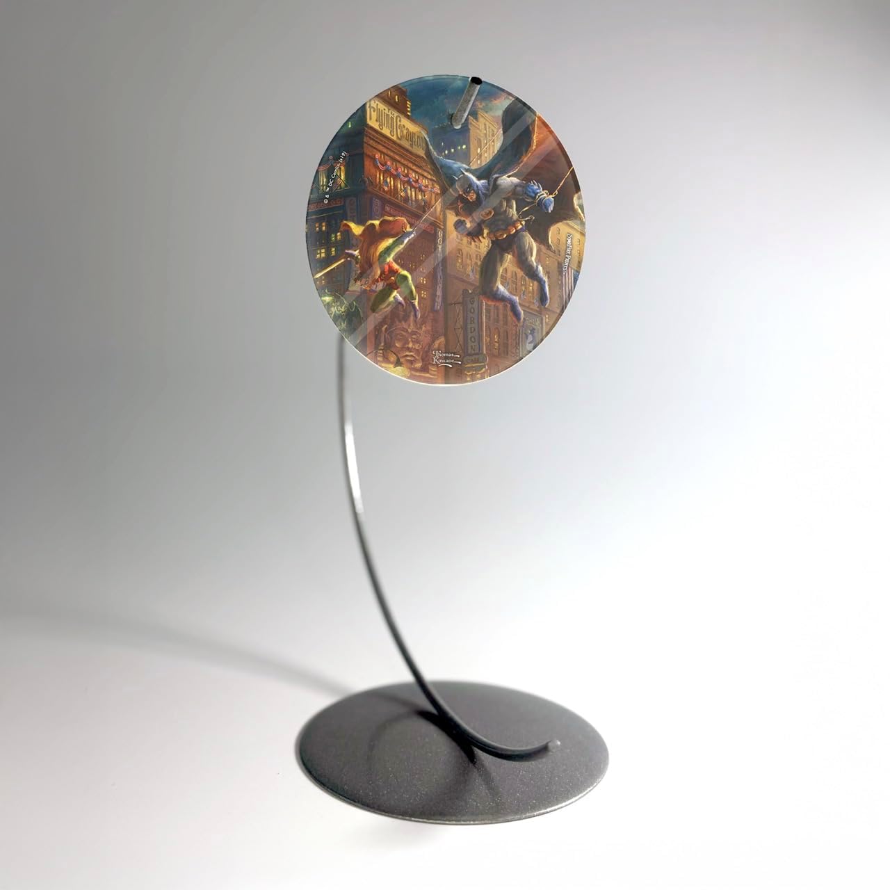 Thomas Kinkade The Dark Knight Saves Gotham City 35 Inch Glass Art
