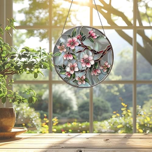 Cherry Blossom Branch Acrylic Window Hanging Ornament