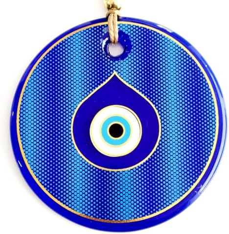 Gold Dotted Blue Evil Eye Suncather Hanging Decor