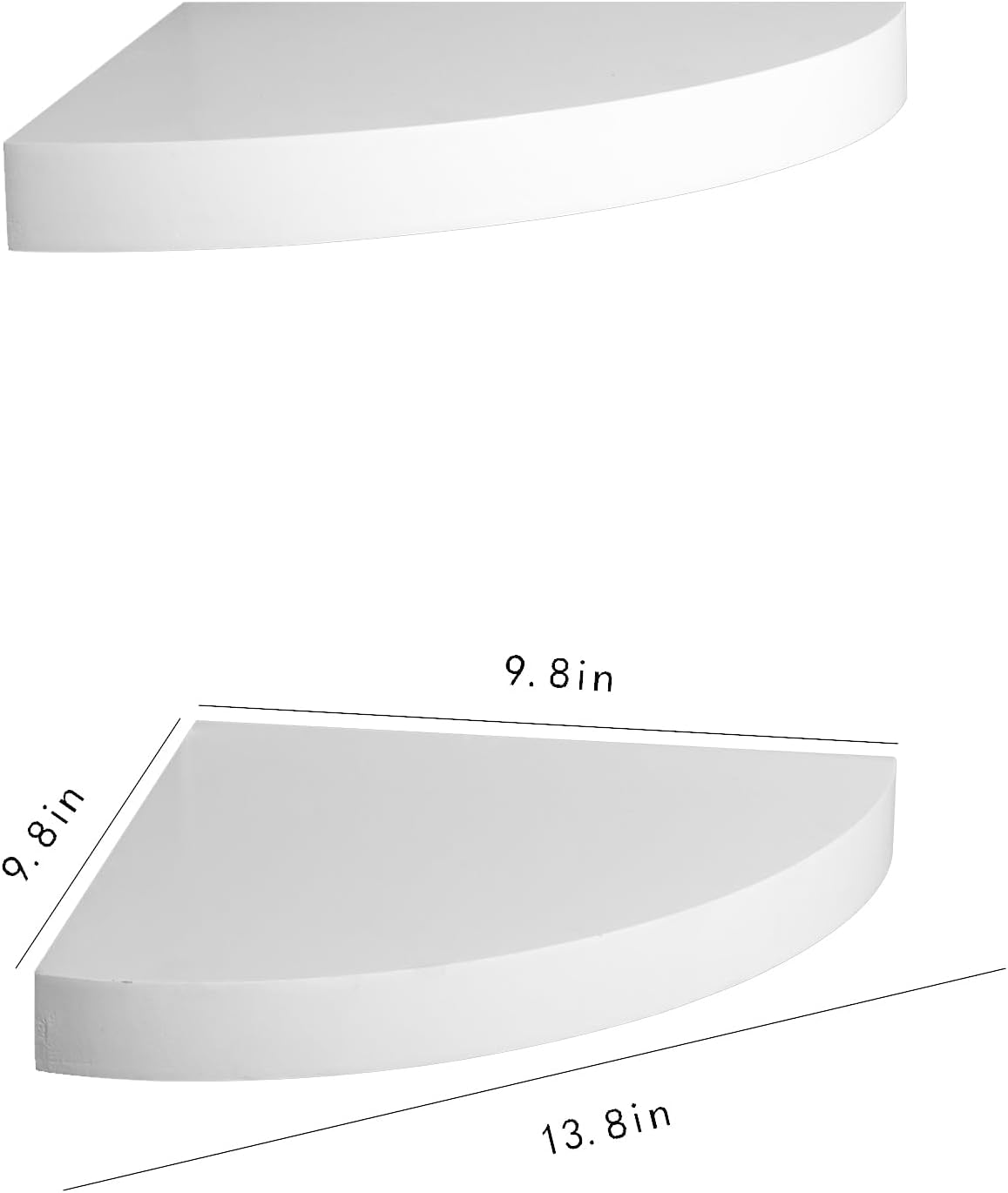 Ahdecor White Corner Shelves Set of 2