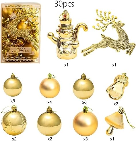 Shatterproof Christmas Tree Ornaments with Colorful Designs