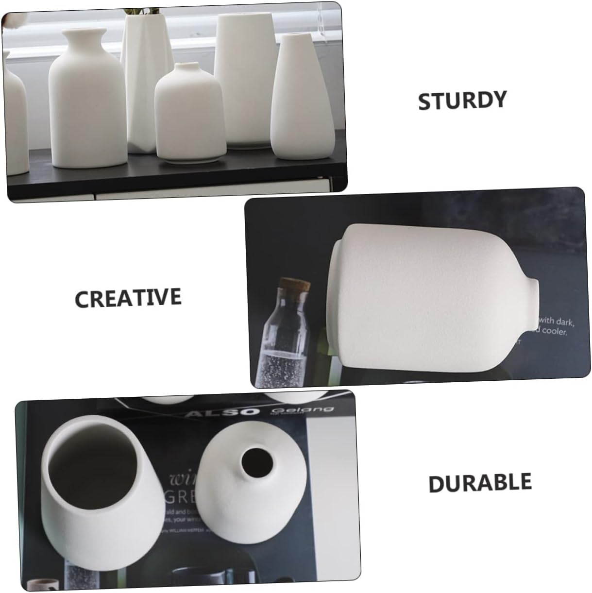 1pc Ceramic Vase Bohemian Style Flower Holder