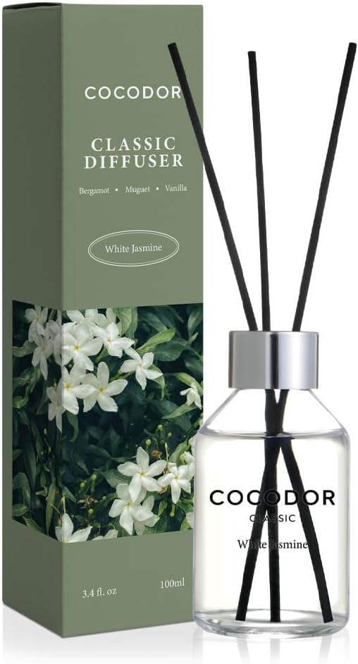 Cocodor Classic Reed Diffuser Set - White Jasmine 34oz