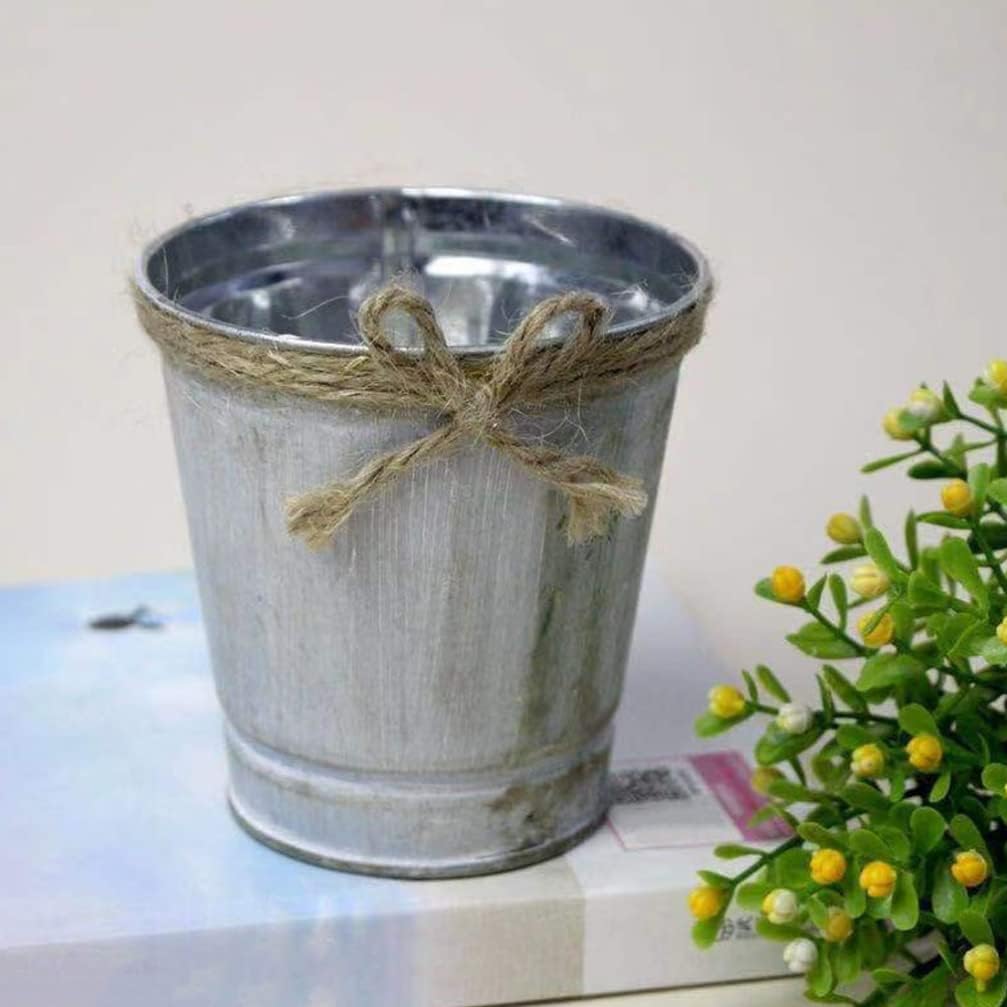 Zerodeko Vintage Iron Bucket Flowerpot Set
