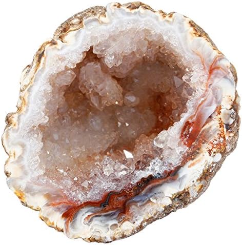 Rockcloud Natural Raw Healing Crystal Druzy Geode Agate Mineral Specimen