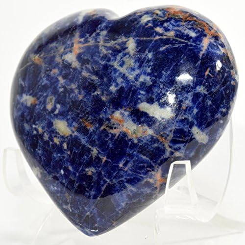 25 Inch Deep Blue Sodalite Puffy Heart Crystal Decor Stone