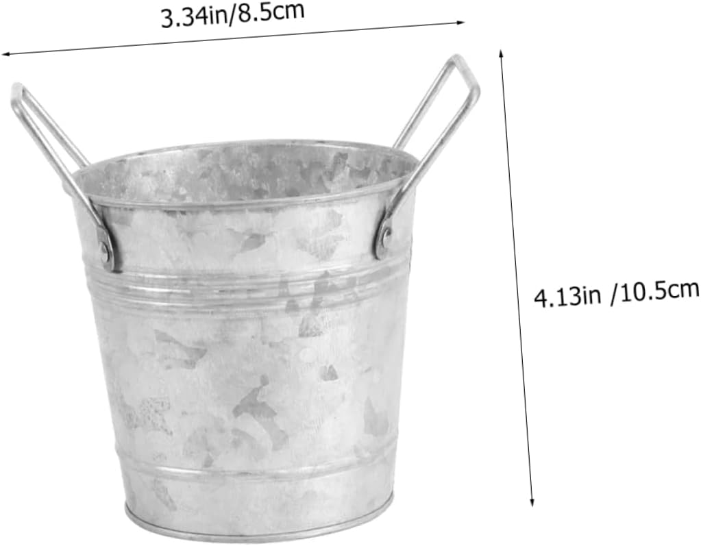 Hemoton Vintage Galvanized Flower Vases 2pcs