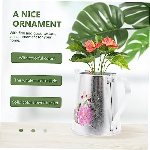 Rustic Iron Flower Vase for Home Decor