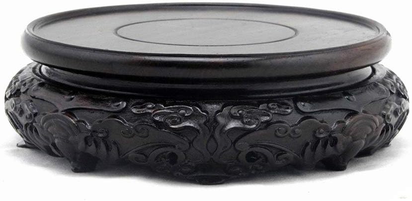 GOLDYWENDY Oriental Luxury Round Elm Solid Wood Vase Stand Base 39in Diameter