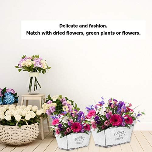 Wakauto Bucket Iron Vase for Dried Flowers