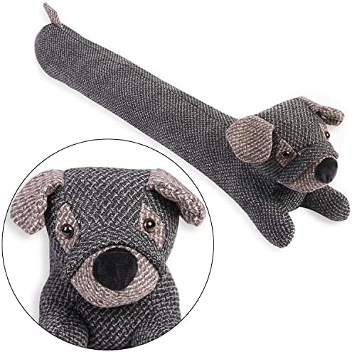 Cute Dog Door Stopper 34 Inches Dark Grey Heavy Duty