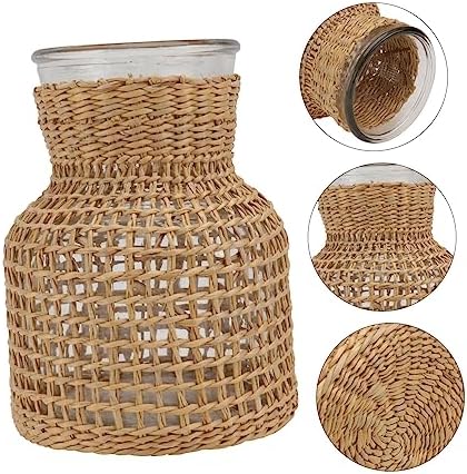 Woven Hydroponic Flower Vase for Modern Home Decor