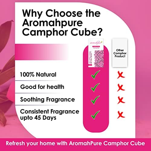 Aromahpure Camphor Cube Set of 2 with Rose Jasmine Fragrance