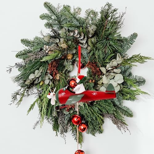 PRETYZOOM Funny Santa Airplane Ornament Christmas Tree Decoration