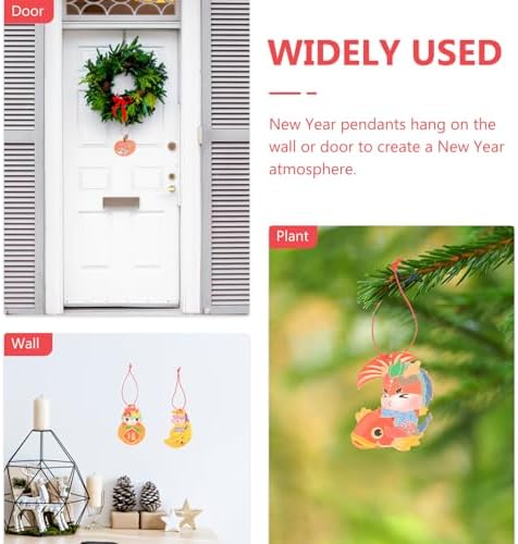 6pcs Chinese Hanging Ornaments for Festive Spring Festival Decor