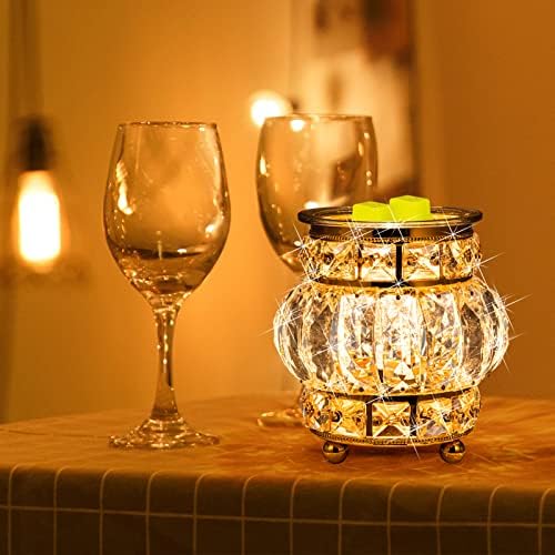 MAXWINER Wax Melt Warmer Wrought Iron Crystal for Home Office Living Room