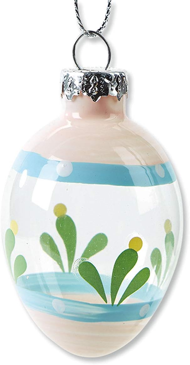 Lillian Vernon Hand Painted Blown Glass Easter Ornaments - 12 Piece Assorted Set
