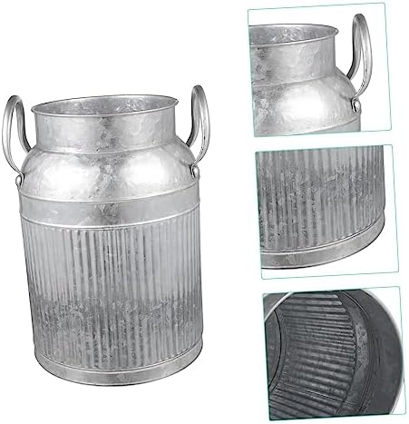 Rustic Iron Flower Bucket for Dried Flowers
