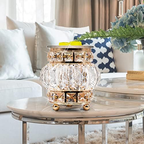 MAXWINER Wax Melt Warmer Wrought Iron Crystal for Home Office Living Room