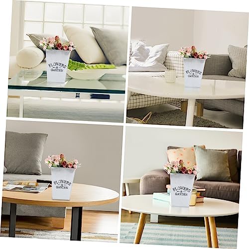 Cabilock Simple Iron Flower Bucket for Dried Flowers