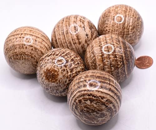 HQRP 2 Inch Banded Brown Aragonite Sphere with Stand