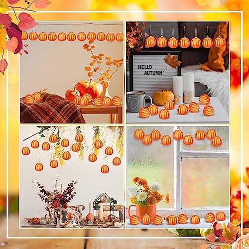 Tigeen 24 Pcs Fall Pumpkin Hanging Ornaments